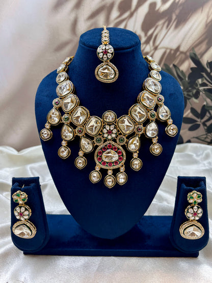 Traditional Polki Kundan Necklace for Brides