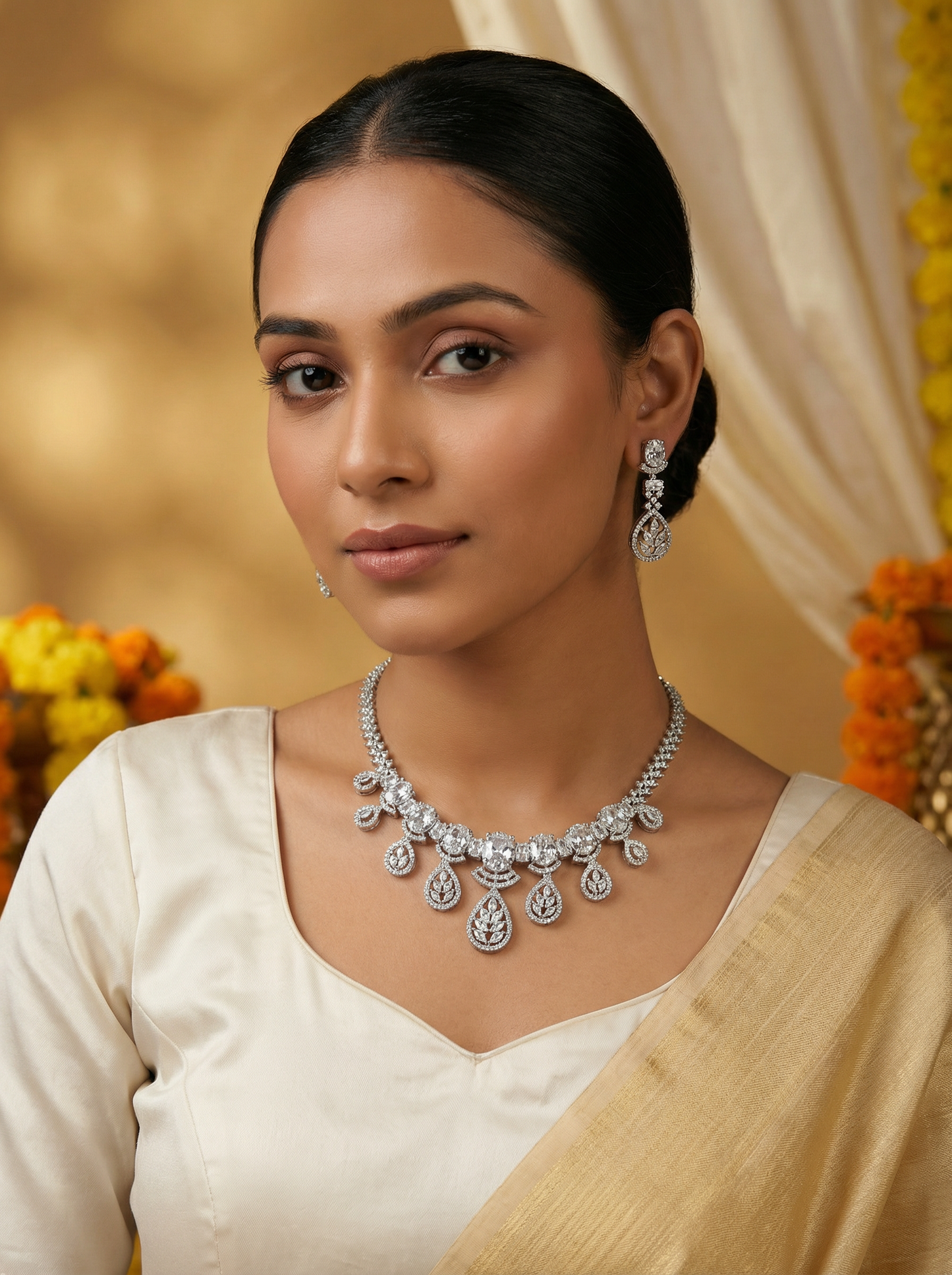 AD Stone Necklace Set