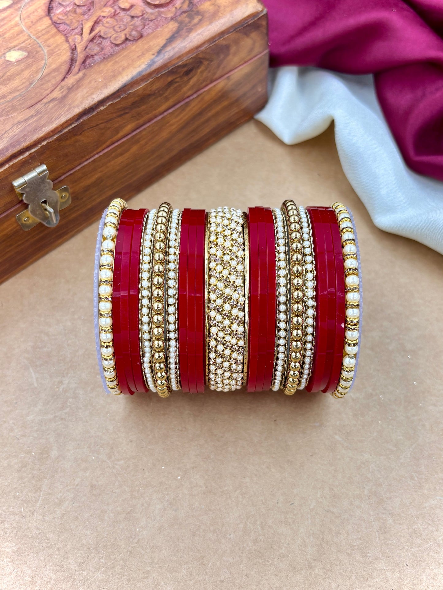 Elegant Pearl Punjabi Wedding Chuda