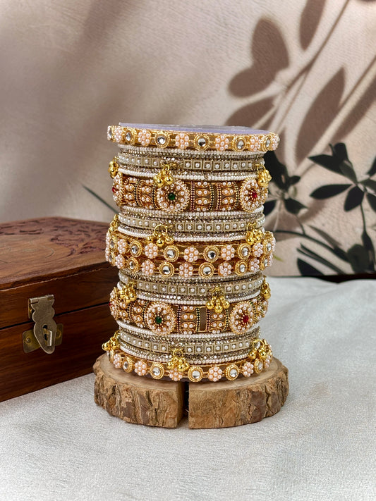 Pearl Bangles Set for Women