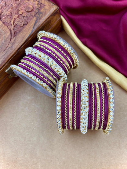 Ethnic Falsa Pearl Kundan Set