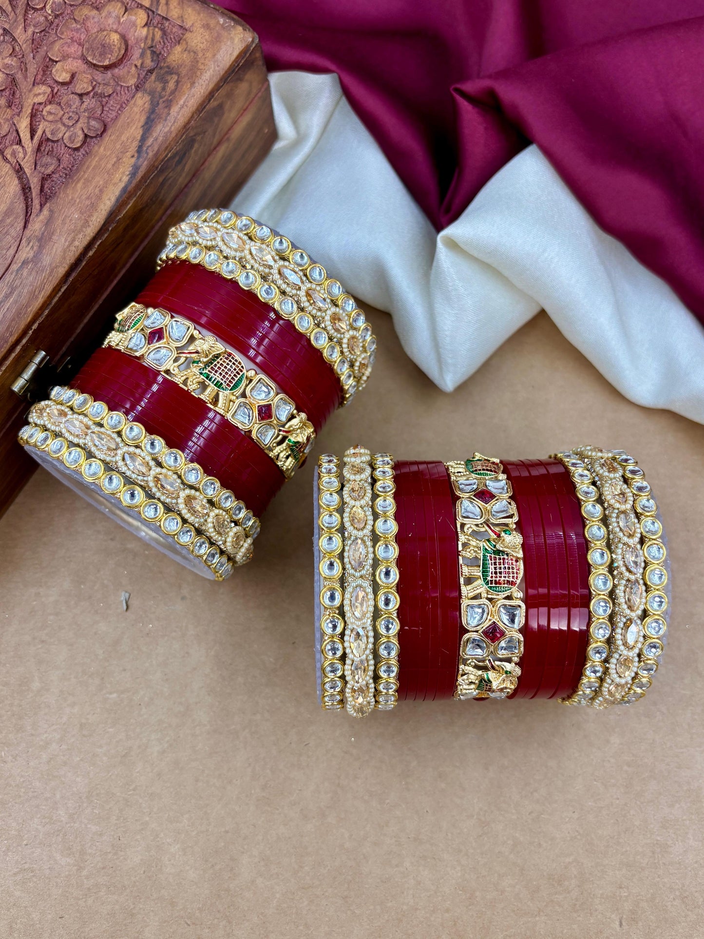 Punjabi Elephant Kundan Bridal Chuda