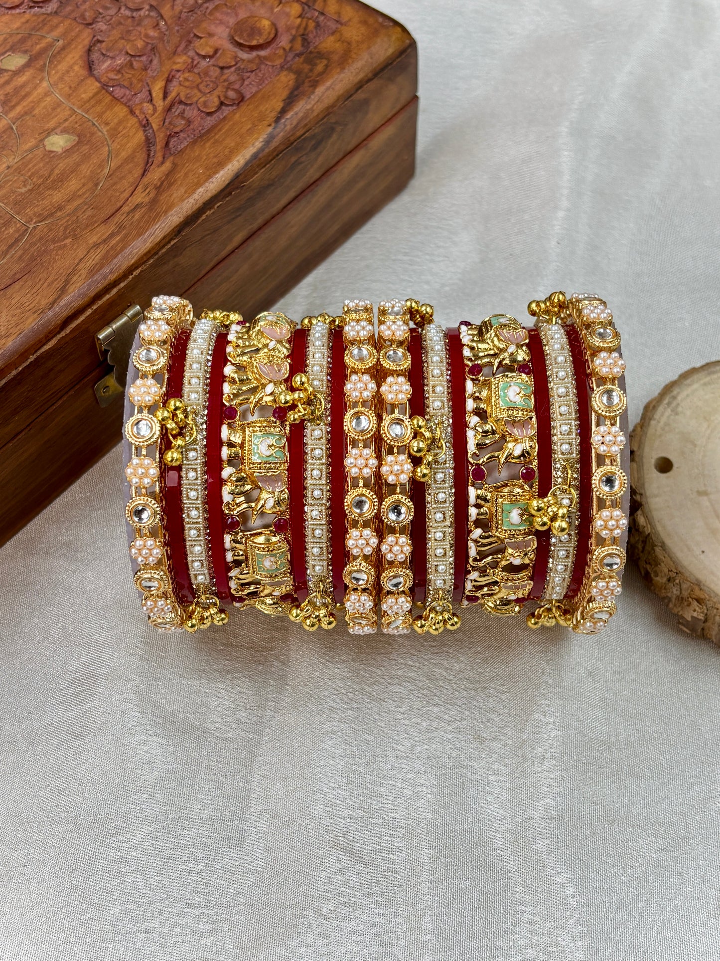 Red Bridal Chuda Set for Wedding