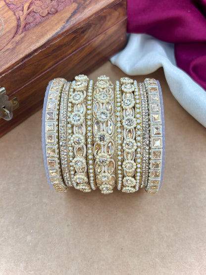 Golden Bangles Set – Bridal Ethnic Jewelry
