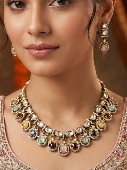 Indian Multi Bridal Kundan Jewelery Set