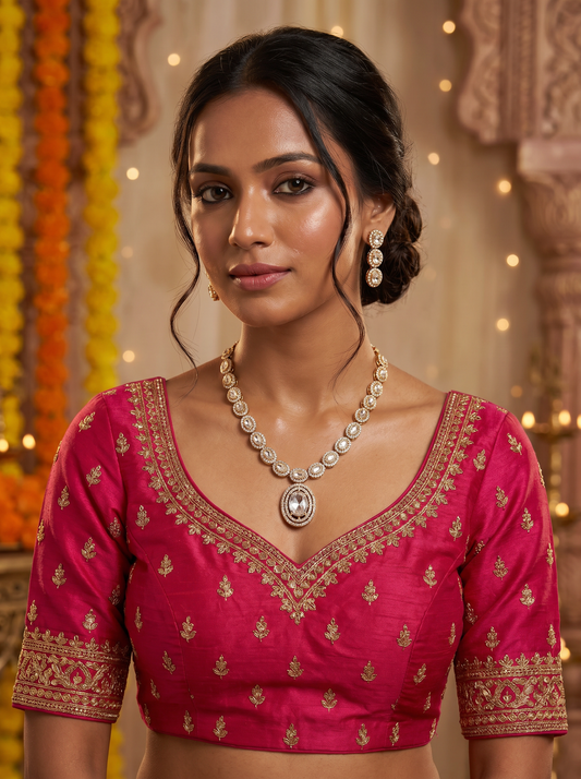 Long Antique Kundan Necklace