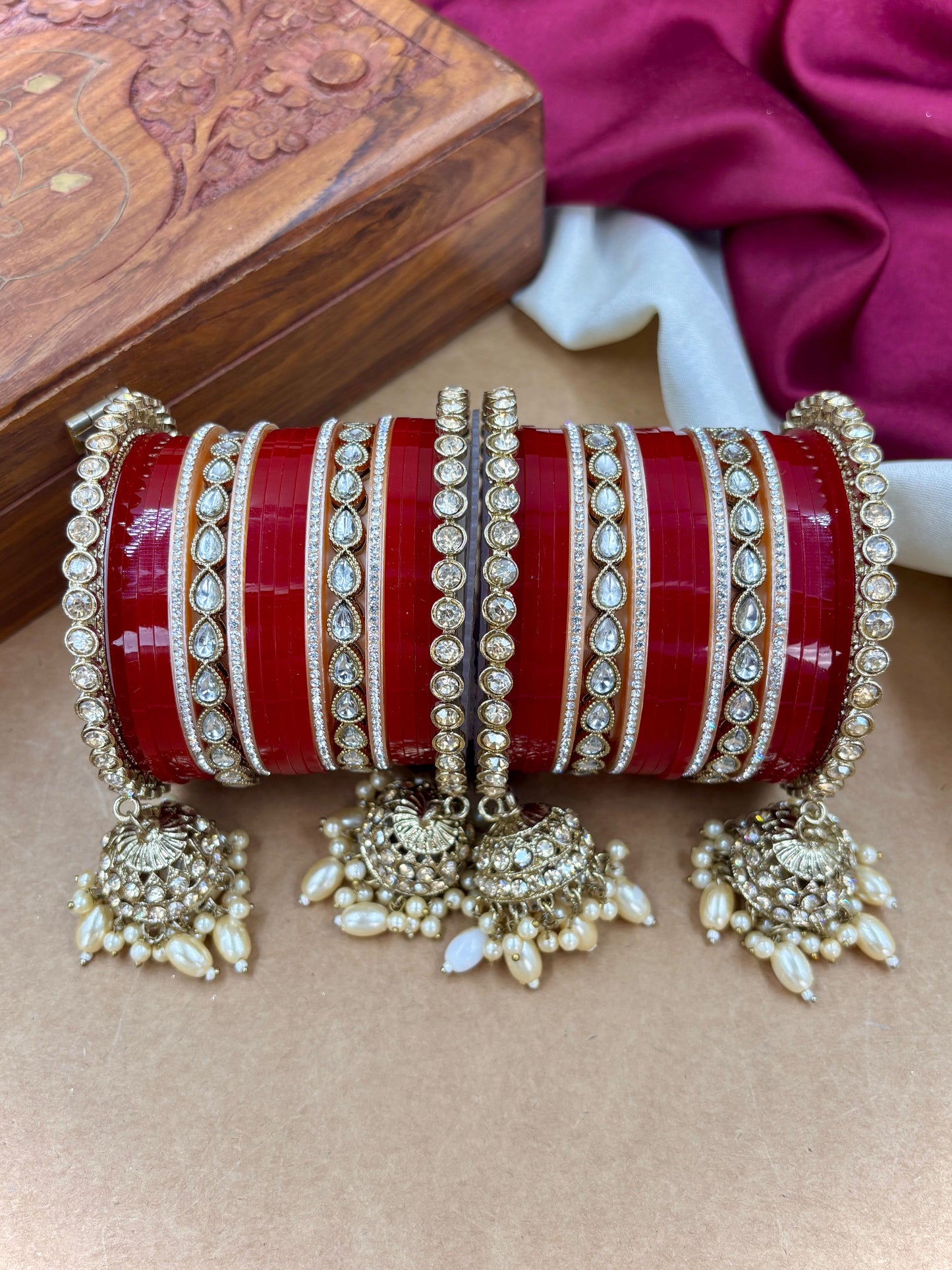 Royal Hanging Kundan Punjabi Wedding Chuda