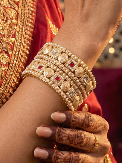 Traditional Pearl Bangles Set