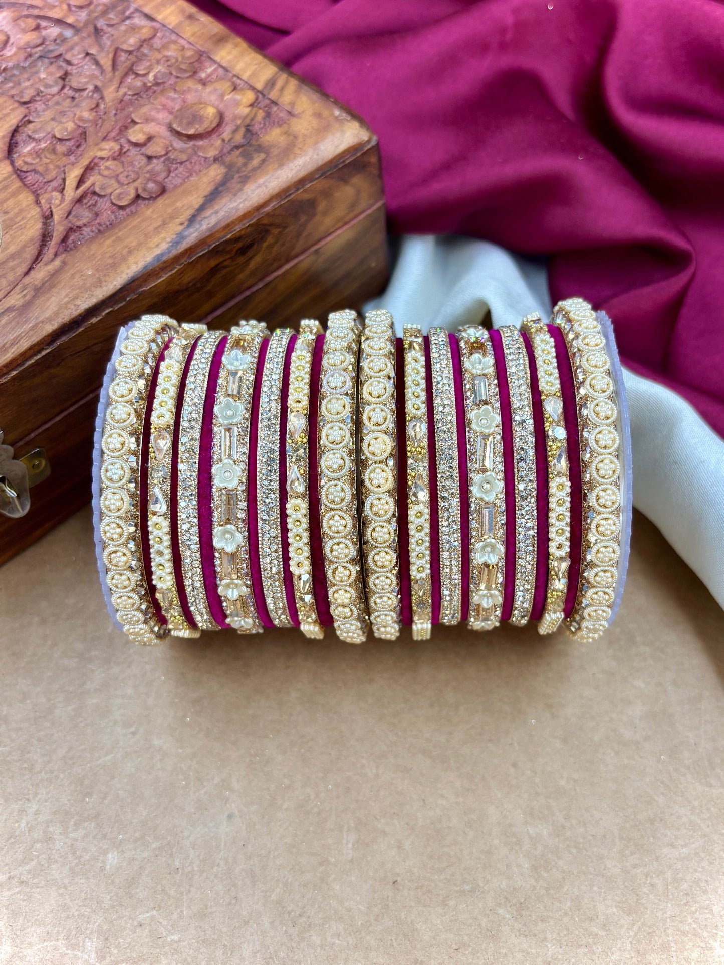 Velvet Bridal Bangles Set