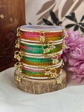Kashmiri Ghunghroo Bangle Set - L MULTI