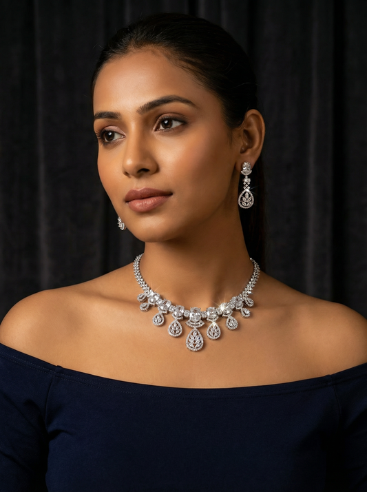 AD Stone Necklace Set