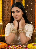 Antique Finish Polki Kada | Traditional Bridal Jewelry