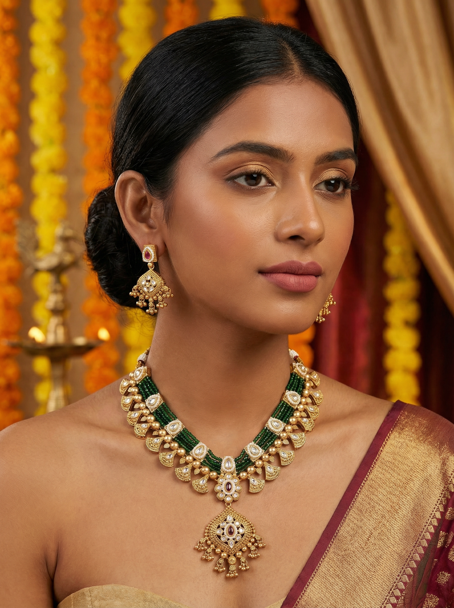 Green Pearl Heritage Necklace