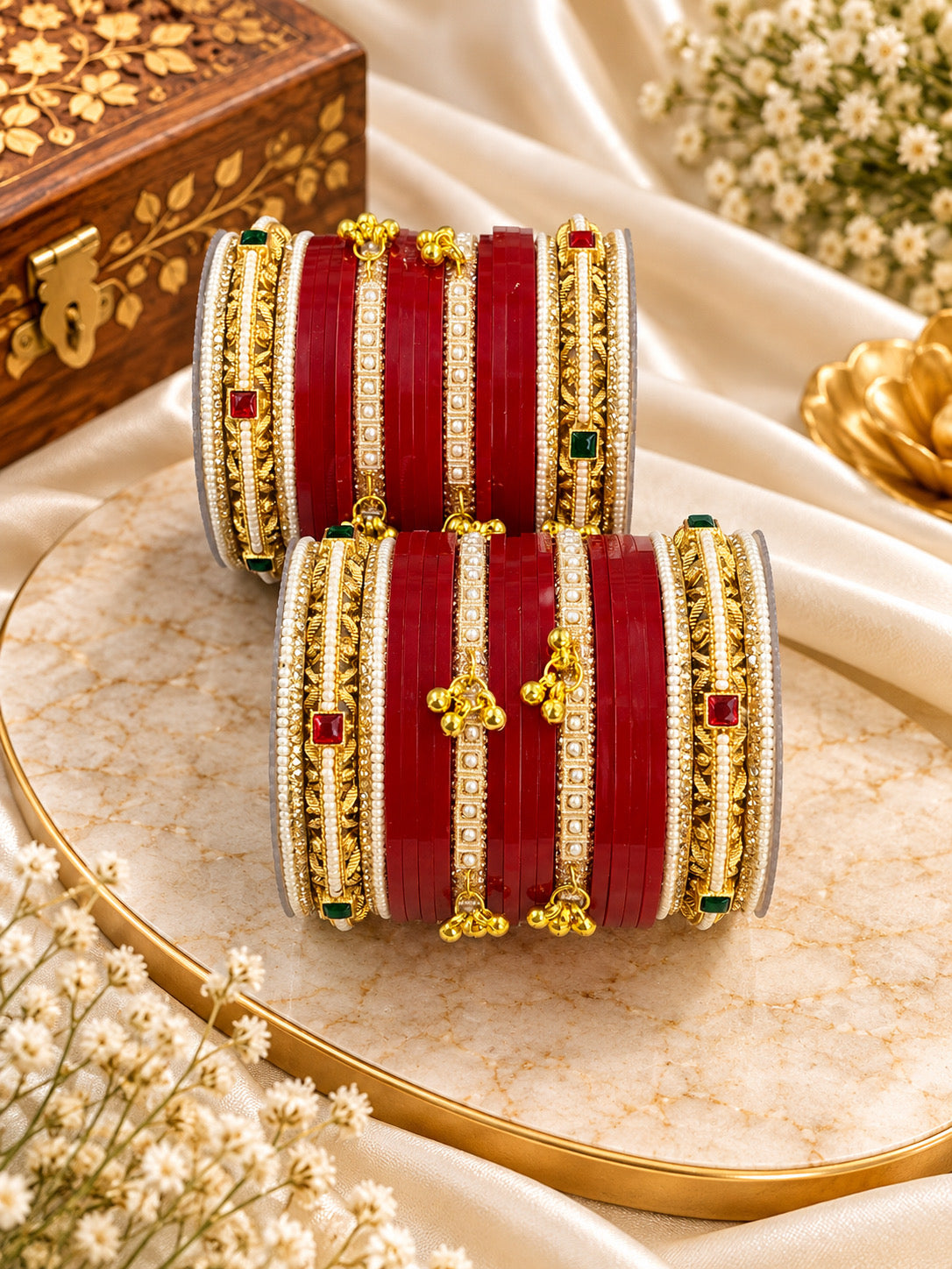 Kashmiri Gungroo Chuda Set