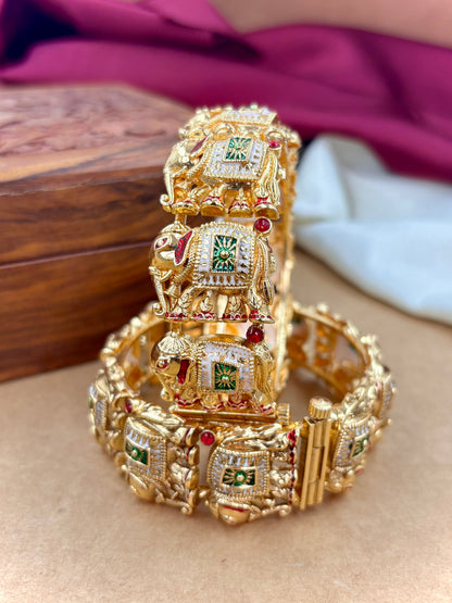 Elephant Design Kada for Women | Traditional Indian Jewelry