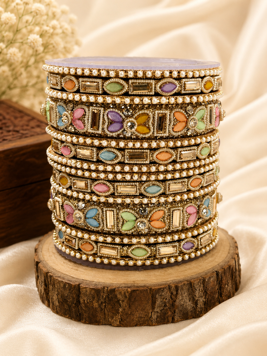 Festive Multi Colour Designer Bangles Set
