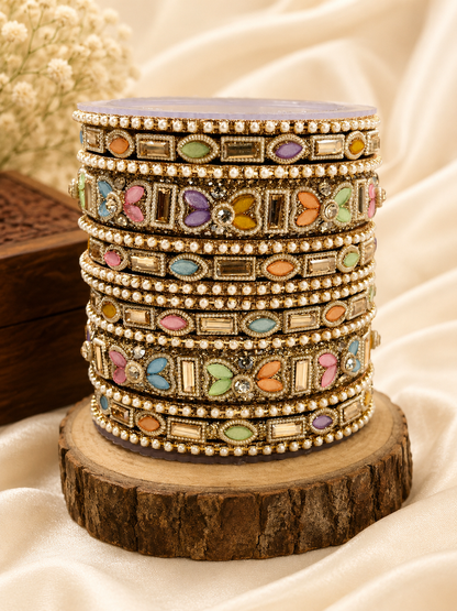 Festive Multi Colour Designer Bangles Set