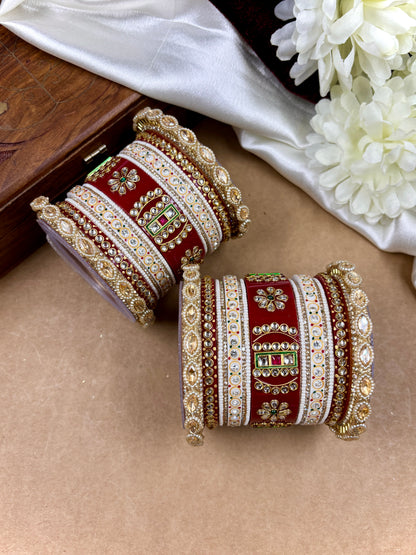 Rajwadi Wedding Bangle Set