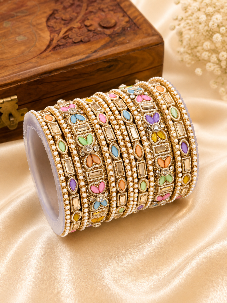 Festive Multi Colour Designer Bangles Set
