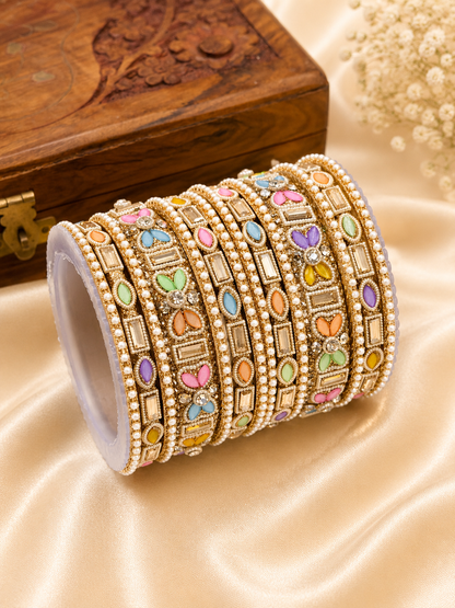 Festive Multi Colour Designer Bangles Set