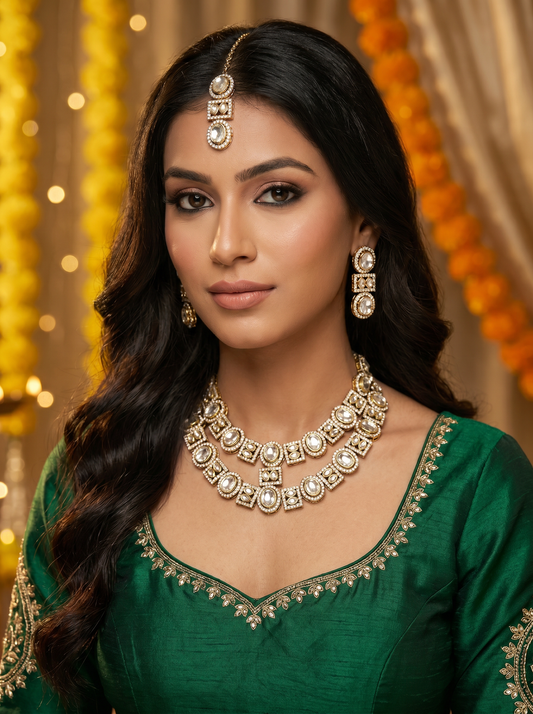 Bridal Double Layer Jewellery Set