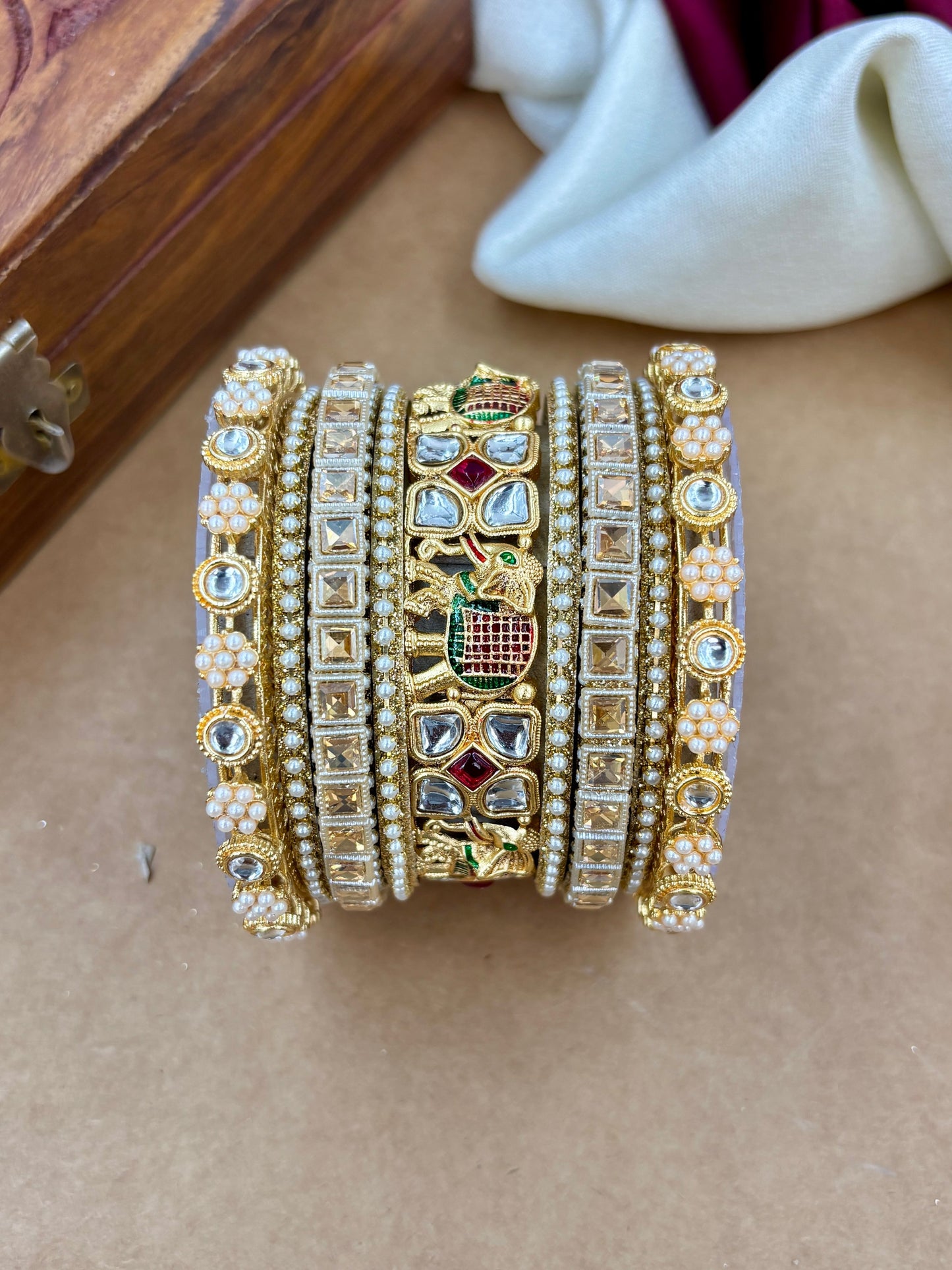 Traditional Heritage Gold Bangles Set