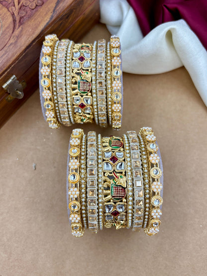 Traditional Heritage Gold Bangles Set