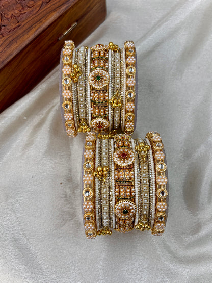 Pearl Bangles Set for Women