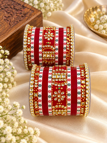 Kundan Rajwadi Bridal Chuda Set