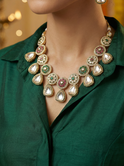 Royal Polki Kundan Bridal Necklace Set