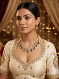 Party Wear Antique Green Necklace