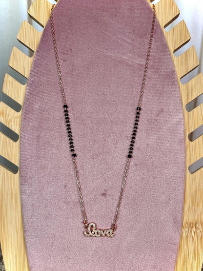 AD Mangalsutra for Women with Black Beads Chain