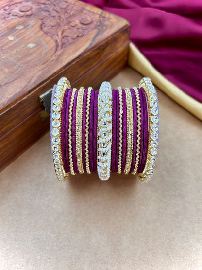 Ethnic Falsa Pearl Kundan Set