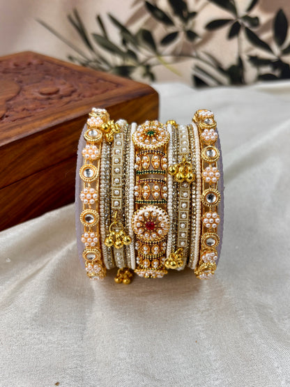 Pearl Bangles Set for Women