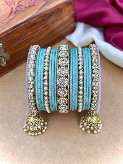 Ethnic Santro Antique Finish Bangles Set