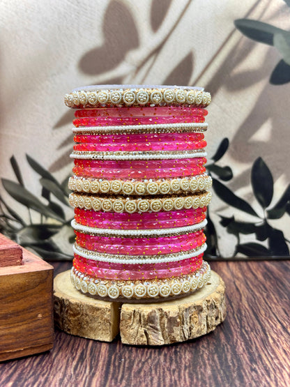 Trending Designer Glass Bangles Set for Women