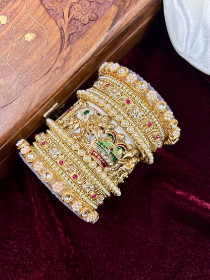 Heritage Rajwadi Bangles Set