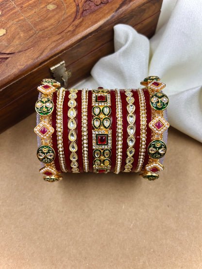 Polki Kundan Punjabi Chuda Set