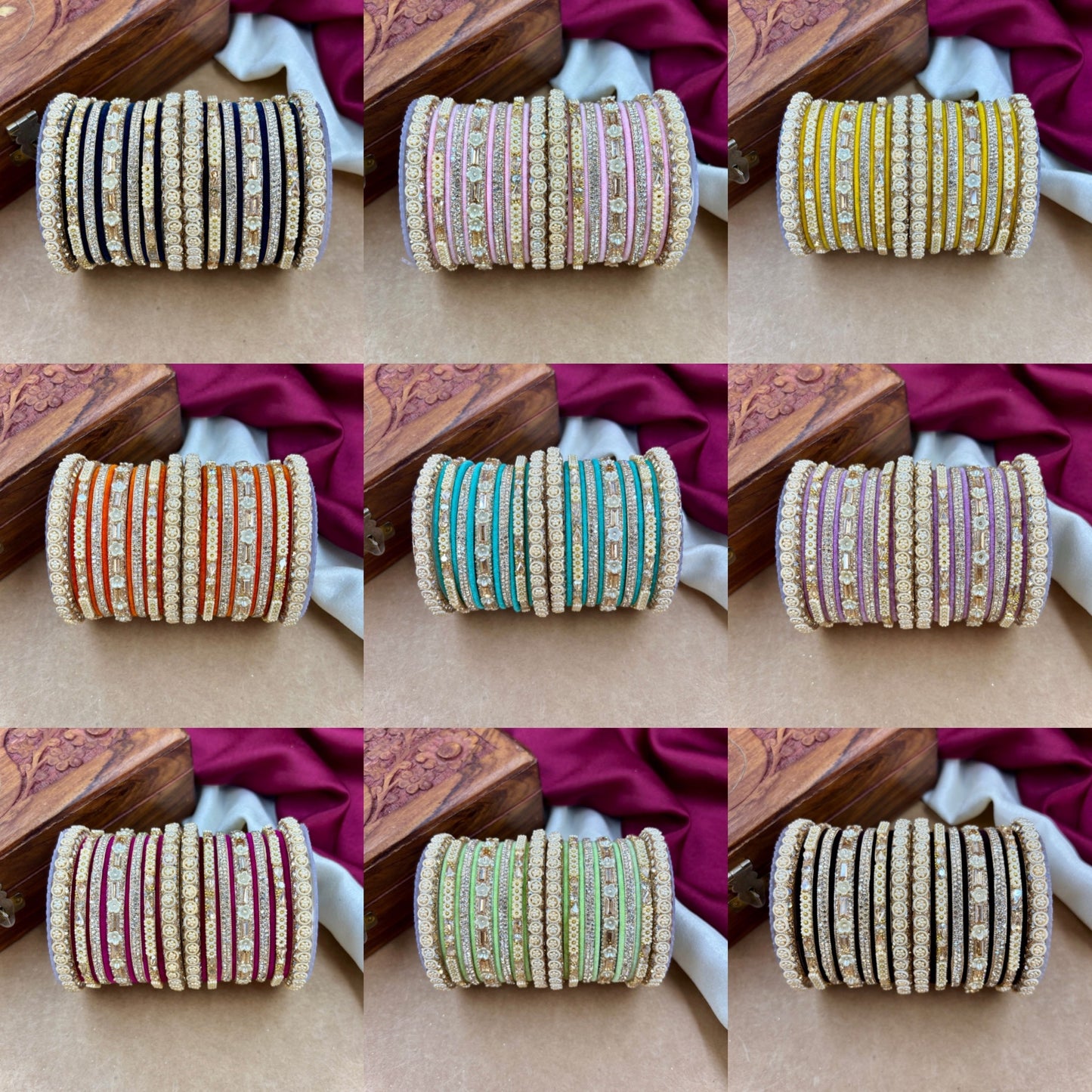 Velvet Bridal Bangles Set