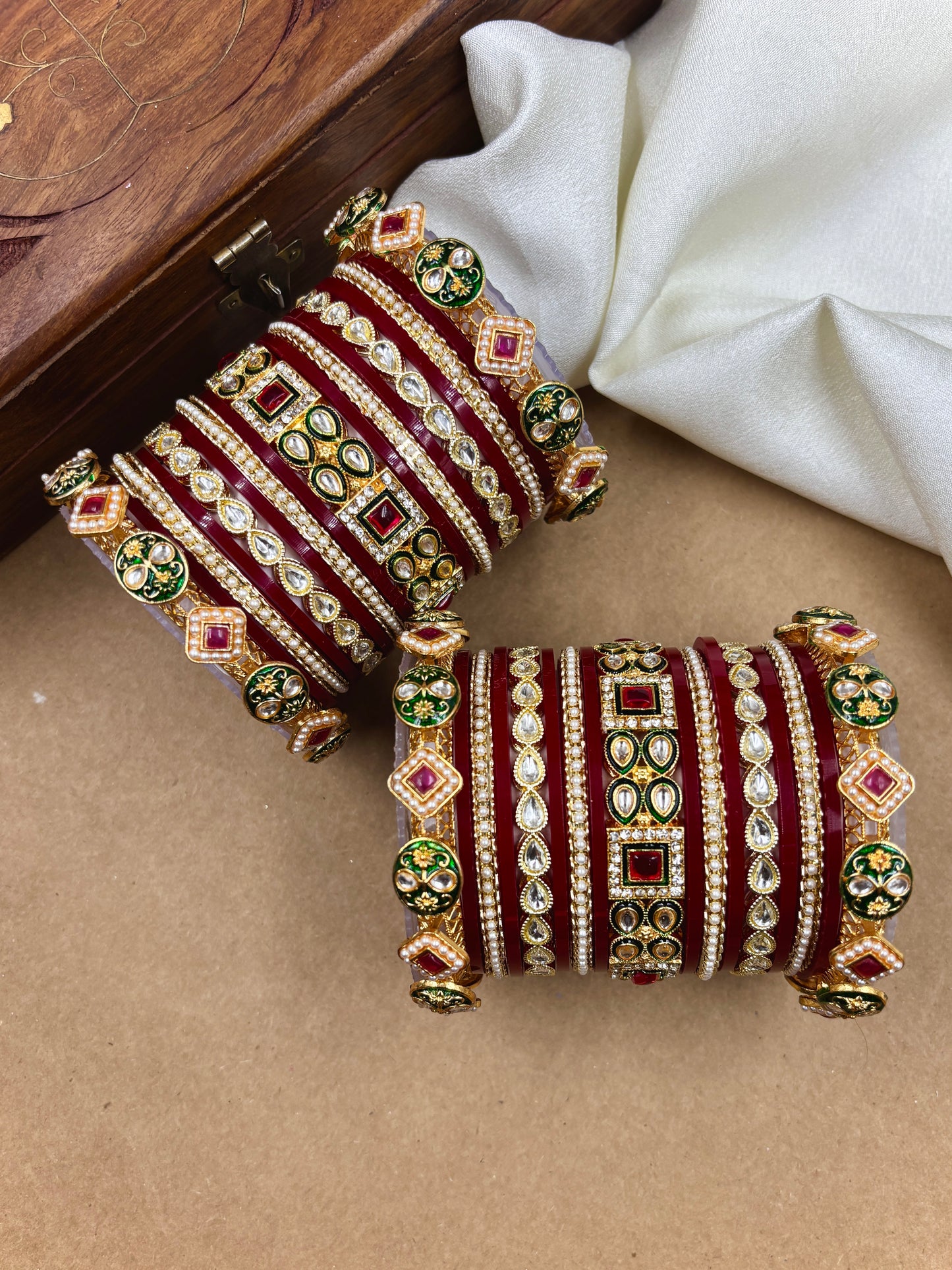 Polki Kundan Punjabi Chuda Set