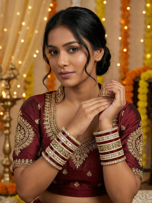 Bridal Kundan Punjabi Chuda Set