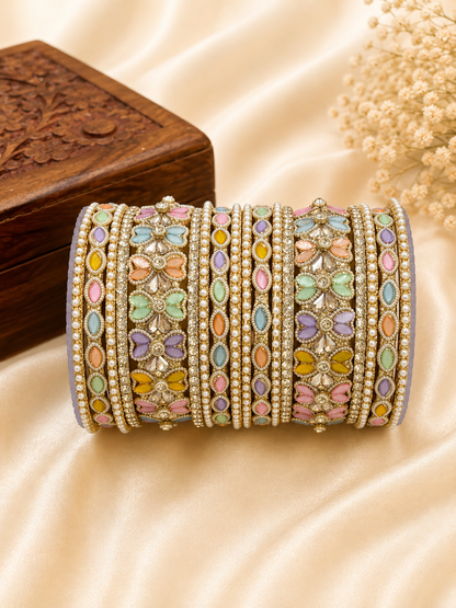 Elegant Multi Colour Bangle Set for Women