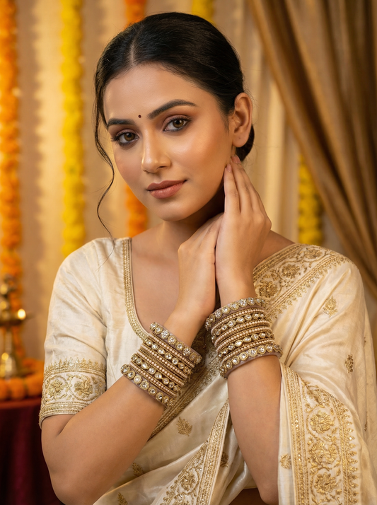 Antique Style Kundan Diamond Set