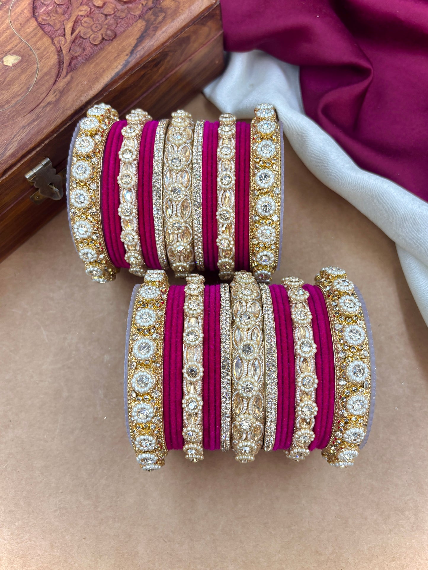 Royal Rani Velvet Bangles Set