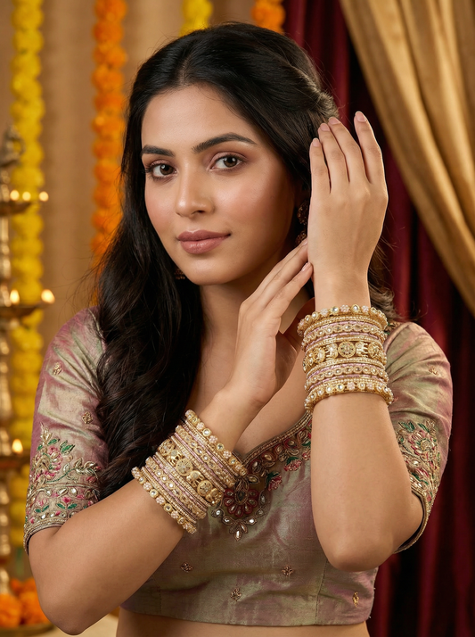 Pink Wedding Bangle Set