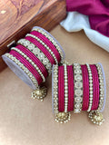 Ethnic Strawberry Antique Finish Bangles Set