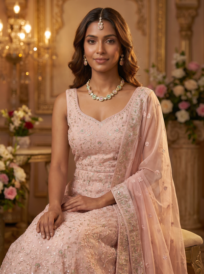 MintPink Kundan Jewellery Set