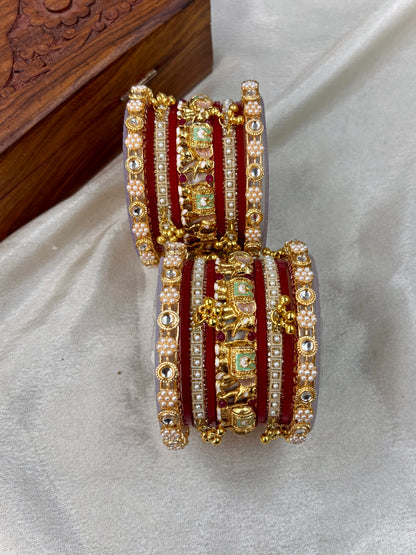Red Bridal Chuda Set for Wedding