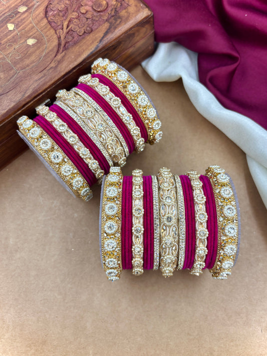 Royal Rani Velvet Bangles Set