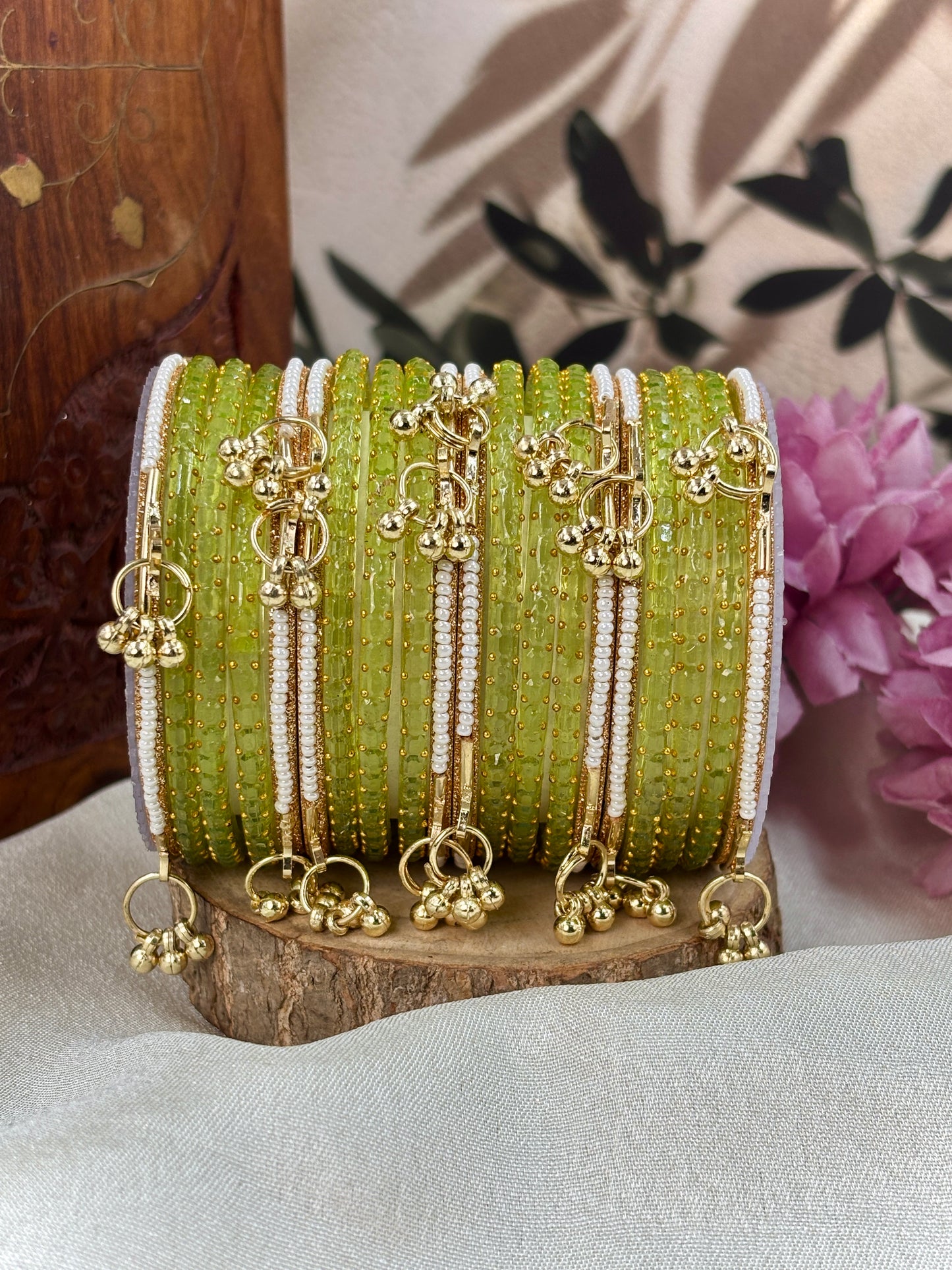 Kashmiri Ghunghroo Bangle Set - PISTA